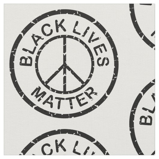 Black Life Materie Friedenszeichen Stoff (Nahaufnahme)