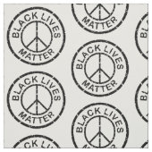 Black Life Materie Friedenszeichen Stoff (Muster)