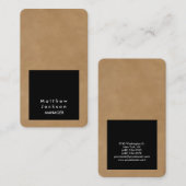 Black Light Brown Modernes Schlichtes Berufliches Visitenkarte (Vorne/Hinten)