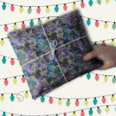 Black Light Neon Gllow Weihnachtsfeiertag Muster Seidenpapier