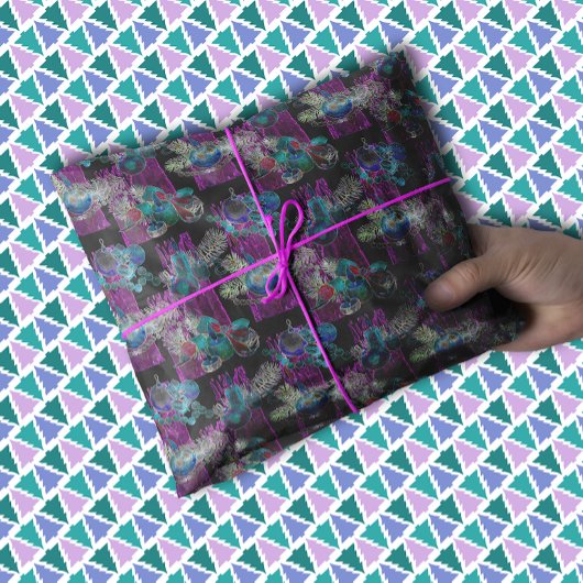 Black Light Neon Glow Xmas Candle Cluster Seidenpapier