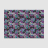 Black Light Neon Glow Xmas Candle Cluster Seidenpapier (Vorderseite)