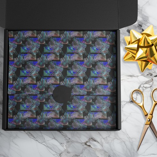 Black Light Neon Glow Xmas Ornament Cluster Seidenpapier