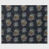 Black Light Neon Heiße Schokolade Muster Geschenkpapier (Flach)