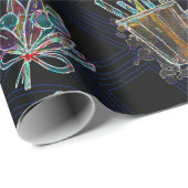 Black Light Neon Heiße Schokolade Muster Geschenkpapier (Rolleneckpunkt)