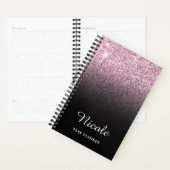 Black Light Pink Glitzer Ombre Personalisiert Planer (Anzeige)