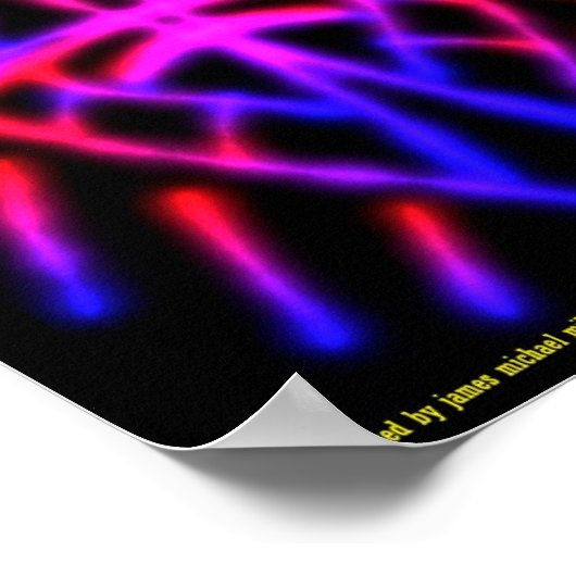 Black Light Poster von James Michael Miller (Ecke)
