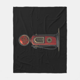 Black Lightning Oil Company Retro Gas Pump Fleecedecke