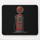 Black Lightning Oil Company Retro Gas Pump Mousepad (Vorne)