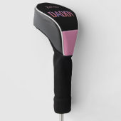 Black &Lila Daddy Individuelle Name Golf Head Cove Headcover (angewinkelt)