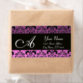 BLACK LILA DAMASK MONOGRAMM (Insitu)