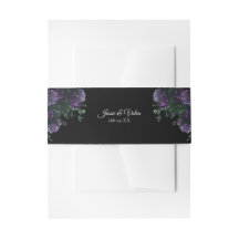 Black Lila Floral Elegante Hochzeit