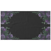 Black Lila Floral Elegante Wedding Gothic Tischdecke (Vorderseite (Horizontal))