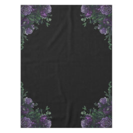 Black Lila Floral Elegante Wedding Gothic Tischdecke