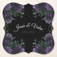 Black Lila Floral Elegante Wedding Gothic