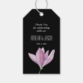 Black Lila Floral Vielen Dank Geschenkanhänger (Vorderseite)