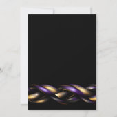 Black Lila Gold 60. Geburtstagsparty Einladung (Rückseite)