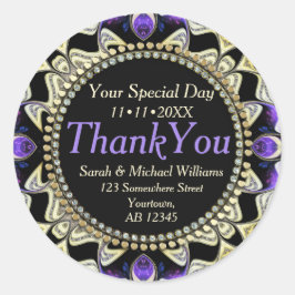 Black Lila Gold Danke Stickers