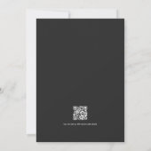 Black Lila Gold Floral Gothic Wedding QR Code Einladung (Rückseite)
