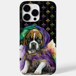 BLACK LILA GREEN GOLD MARDI GRAS PUPPY HUND Case-Mate iPhone 14 PRO MAX HÜLLE