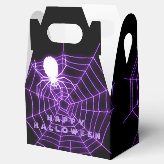 Black & Lila Halloween Spiegelei Box Geschenkschachtel (Geöffnet)