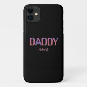 Black&Lila Individuelle Name Daddy Case-Mate iPhone Hülle (Rückseite)