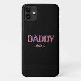 Black&Lila Individuelle Name Daddy Case-Mate iPhone Hülle