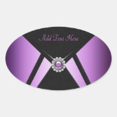 Black Lila Jewel Eleganter Umschlag Aufkleber (Vorderseite)