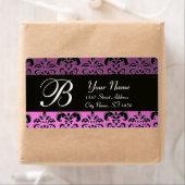 BLACK LILA LILAC DAMASK MONOGRAMM (Insitu)