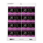 BLACK LILA LILAC DAMASK MONOGRAMM (Vorne)