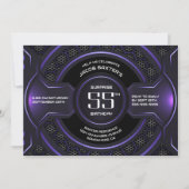 Black Lila Surprise 55. Geburtstagsparty Einladung (Vorderseite)