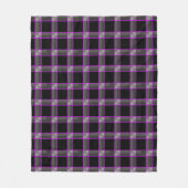 Black Lilac Karo Fleece Blanket (Vorderseite)