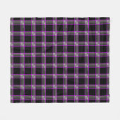 Black Lilac Karo Fleece Blanket (Vorderseite (Horizontal))