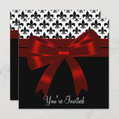 Black Lilie Party Einladung (Vorne/Hinten)