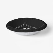 Black Lilie Wedding Paper Bowls Pappteller (Gewinkelt)