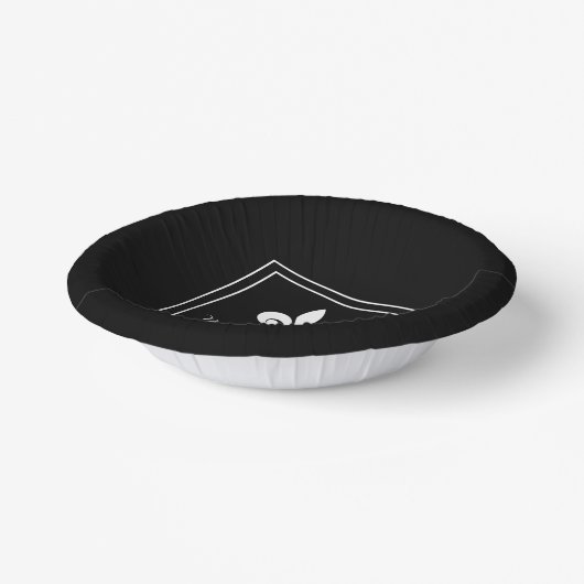 Black Lilie Wedding Paper Bowls Pappteller (Gewinkelt)