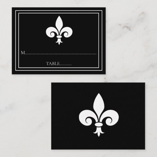 Black Lilie Wedding Platzkarten (Vorne/Hinten)