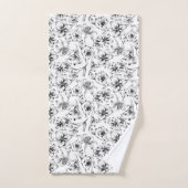 Black Lily Blume Badhandtuch Set (Handtuch)