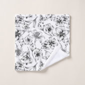 Black Lily Blume Badhandtuch Set (Waschlappen)