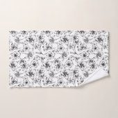 Black Lily Blume Badhandtuch Set (Handtuch)