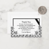 Black Lily Blume Danke Karte (Vorderseite/Rückseite Beispiel)