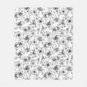 Black Lily Blume Fleecedecke (Vorderseite)