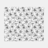 Black Lily Blume Fleecedecke (Vorderseite (Horizontal))