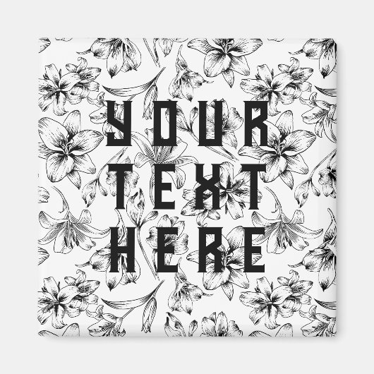 Black Lily Blume Magnet (Vorne)