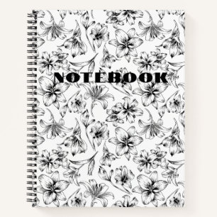 Black Lily Blume Notizblock