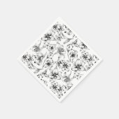 Black Lily Blume Serviette (Ecke)