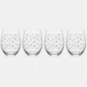 Black Lily Blume Weinglas Ohne Stiel (Links)