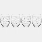 Black Lily Blume Weinglas Ohne Stiel (Rechts)