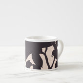 Black Lily Silhouette Espressotasse (Vorderseite Rechts)
