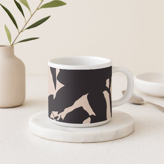 Black Lily Silhouette Espressotasse